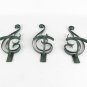 Three Coat Hangers Wrought Iron Forged by Hand Decorated A Scroll CH3