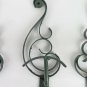 Three Coat Hangers Wrought Iron Forged by Hand Decorated A Scroll CH3