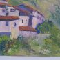 Painting oil Vintage View Country France On Board landscape X7