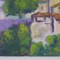 Painting oil Vintage View Country France On Board landscape X7