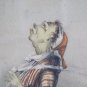 Engraving Antique Humorous Swallowing A Pill Old Ferrosan Danimaca R138
