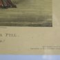 Engraving Antique Humorous Swallowing A Pill Old Ferrosan Danimaca R138