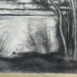 12 5/8x18 7/8in Drawing Antique landscape Charcoal Pierre Duteurtre Said Dut