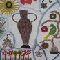 13x9 3/8in Old Painting Naif Small Size Painting Vintage Shapes MD10