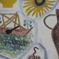 13x9 3/8in Old Painting Naif Small Size Painting Vintage Shapes MD10