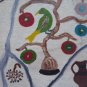 13x9 3/8in Old Painting Naif Small Size Painting Vintage Shapes MD10