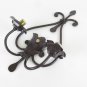 Old Wall Wrought Iron Forged by Hand A Two Flames Light Wall