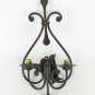 Old Wall Wrought Iron Forged by Hand A Two Flames Light Wall