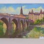 Painting oil Signed Causse View Pont Vieux Of Montauban Tarn-et-Garonne X7