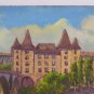 Painting oil Signed Causse View Pont Vieux Of Montauban Tarn-et-Garonne X7
