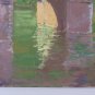 Painting oil Signed Causse View Pont Vieux Of Montauban Tarn-et-Garonne X7
