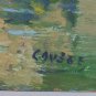 Painting oil Signed Causse View Pont Vieux Of Montauban Tarn-et-Garonne X7