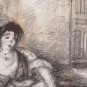 Drawing Antique With Characters Odalisques Of Artist Pierre Duteurtre Dut BM53.1