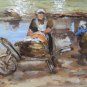 Painting oil Signed Fornero Scene Countryside Piedmont Painting Linen C %