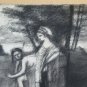 Large Drawing Antique Biblical Pierre Duteurtre Said Dut Painter France BM53.1