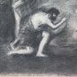 Large Drawing Antique Biblical Pierre Duteurtre Said Dut Painter France BM53.1