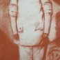 Large Drawing Antique Inspired Watteau Pierrot Pierre Duteurtre Dut BM53.1 And