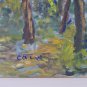 Landscape Forces Bush Painting oil Signed Causse France Vintage Board X7