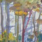Landscape Forces Bush Painting oil Signed Causse France Vintage Board X7