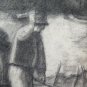 The Farmer Drawing Antique Large Size Painter Pierre Duteurtre Dut BM53.1