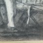 The Farmer Drawing Antique Large Size Painter Pierre Duteurtre Dut BM53.1