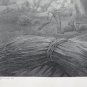 Lithography Antique L Orage engraving paper Nineteenth Century Paris France VS11