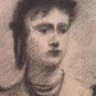 Drawing Antique Portrait Young Lady Artist France Pierre Duteurtre Dut BM53.1