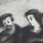 Large Drawing Antique For Hamlet Artist French Pierre Duteurtre Dut BM53.1