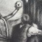Large Drawing Antique For Hamlet Artist French Pierre Duteurtre Dut BM53.1