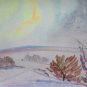 Painting Vintage Technical Mixed landscape Winter Onirico 18 1/8x13 3/8in P14