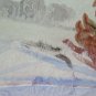 Painting Vintage Technical Mixed landscape Winter Onirico 18 1/8x13 3/8in P14