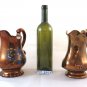 2 Decanter IN Ceramic Jersey Antique UK Victorian England 800 BM26 BM11