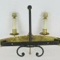 Old Wall Golden Wrought Iron A Two Flames Light Wall CH20
