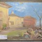 Small Painting To oil Vintage View Country Opera Painter Gaetano Pancaldi P1