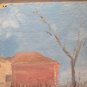 Small Painting To oil Vintage View Country Opera Painter Gaetano Pancaldi P1