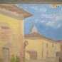 Small Painting To oil Vintage View Country Opera Painter Gaetano Pancaldi P1