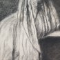 Painting Antique Portrait Maiden Guitar Artist Pierre Duteurtre Dut BM53.1