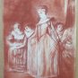Antique Drawing A Testing With Shapes Female Pierre Duteurtre Dut BM53.1 B