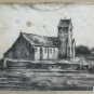 Drawing Antique View Church Countryside France Pierre Duteurtre Said Dut BM53.1