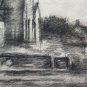 Drawing Antique View Church Countryside France Pierre Duteurtre Said Dut BM53.1