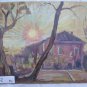 Landscape Countryside till Dawn ) Painting Antique To oil With Certificate p11