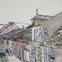 Painting Watercolour On paper Signed P. Gen France Xx Century View Country
