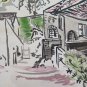 Painting Watercolour On paper Signed P. Gen France Xx Century View Country