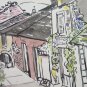 Painting Watercolour On paper Signed P. Gen France Xx Century View Country