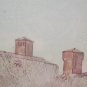 Painting Vintage View Di Castelvetro Modena from The Painter Pancaldi P31