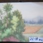 Old Painting Period Sketch Watercolour On paper landscape Countryside P14