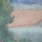Old Painting Period Sketch Watercolour On paper landscape Countryside P14