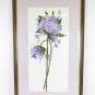 Old Painting Floral Blossom Signed Saba Watercolour On paper X11