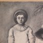 Large Drawing Antique Inspired Watteau Pierrot Pierre Duteurtre Dut BM53.1 F
