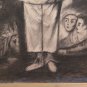 Large Drawing Antique Inspired Watteau Pierrot Pierre Duteurtre Dut BM53.1 F